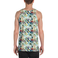 Hawaii Seamless Tropical Flower Plant And Leaf - Hawaii Men's Tank Top AH - Polynesian Pride