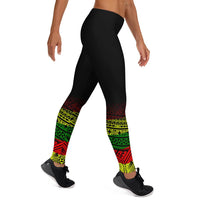 Polynesian Legging - Polynesian Design Reggae Style Legging - Polynesian Pride