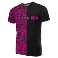 Hawaii Mauna Kea Polynesian T Shirt The Half Pink - Polynesian Pride