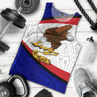 American Samoa Tank Top - American Samoa Polynesian Flag With Coat Of Arms Blue - Polynesian Pride