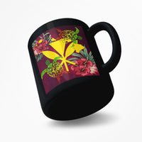 Kanaka Map Turtle Hibiscus Mug - Red Velvet - AH - Polynesian Pride