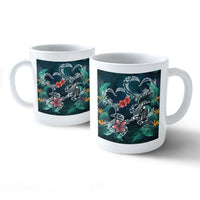 Hawaii Turtle Tropical Mug - Heart Polynesian - AH Mug 11oz White - Polynesian Pride