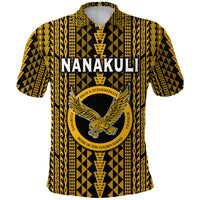 Hawaii Nanakuli School Polo Shirt Golden Hawks Simple Style LT8 - Polynesian Pride