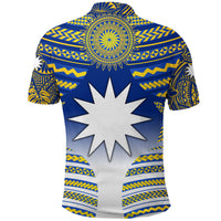 Custom Nauru Polynesian Flag Polo Shirt Creative Style Blue NO.1 LT8 - Polynesian Pride
