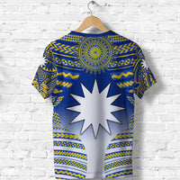 Custom Nauru Polynesian Flag T Shirt Creative Style Blue NO.1 LT8 - Polynesian Pride