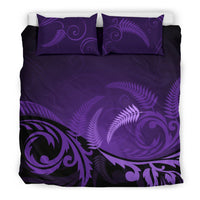 New Zealand Silver Fern Bedding Set - Purple - Polynesian Pride
