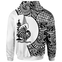 New Caledonia Zip Hoodie Hook Tattoo - Polynesian Pride