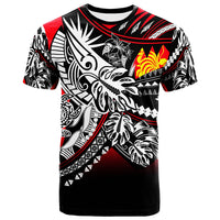 New Caledonia T Shirt Tribal Jungle Pattern Unisex Red - Polynesian Pride