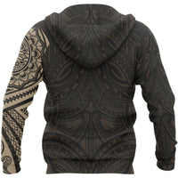 Hoodie Polynesian Golden Flowers Tattoo Style - Polynesian Pride