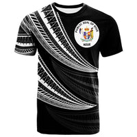 Niue Custom T Shirt Wave Pattern Alternating White Color Unisex White - Polynesian Pride