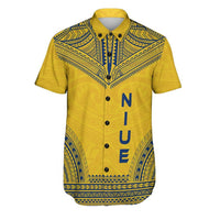 Niue Polynesian Chief Shirt - Flag Version Men Yellow - Polynesian Pride