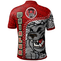 Hawaii Waialua High and Intermediate School Custom Polo Shirt Waialua High School Polynesian Pattern LT10 - Polynesian Pride
