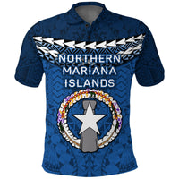 Northern Mariana Islands Polynesian Polo Shirt Vibes Version Unisex Blue - Polynesian Pride