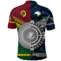 Custom Vanuatu New Zealand Polo Shirt Together Blue LT8 - Polynesian Pride