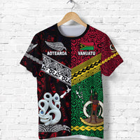 Vanuatu New Zealand T Shirt Together Red LT8 - Polynesian Pride