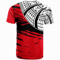 Papua New Guinea Custom T Shirt Papua New Guinea Flag Style With Claw Pattern - Polynesian Pride