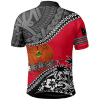 Papua New Guinea Polo Shirt Fall In The Wave K7 - Polynesian Pride