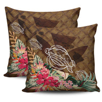 Kanaka Turtle Tropical Knit Background Pillow Covers - AH - Polynesian Pride