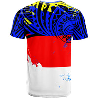 Pohnpei T Shirts Pingelap Flag Color Paint Style - Polynesian Pride
