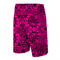 Hawaii Polynesian Tribal Turtle Board Shorts Pink - Polynesian Pride
