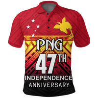 Papua New Guinea 47th Independence Anniversary Polo Shirt LT4 Unisex Red - Polynesian Pride