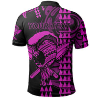 Custom Hawaii Polynesian Warrior Kakau Polo Shirt Purple LT6 - Polynesian Pride