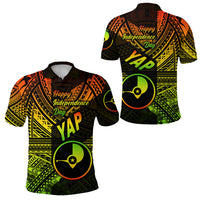 FSM Yap Polo Shirt Happy Independence Day Original Vibes Reggae LT8 Unisex Reggae - Polynesian Pride