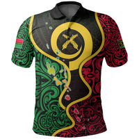 Custom Vanuatu Polo Shirt Flag Special Style LT6 Black - Polynesian Pride