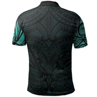 New Zealand Polo Shirt, Maori Polynesian Tattoo Turquoise - Polynesian Pride