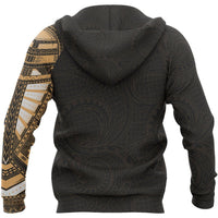 Hoodie Polynesian Turtle Tribal Tattoo Style Golden - Polynesian Pride