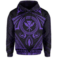 Polynesian Kakau Kanaka Turtle Map Hawaii Hoodie Circle Style Purple - Polynesian Pride