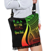Fiji Custom Personalised Boho Handbag - Reggae Polynesian Tentacle Tribal Pattern Crest - Polynesian Pride