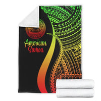 American Samoa Premium Blanket - Reggae Polynesian Tentacle Tribal Pattern - Polynesian Pride