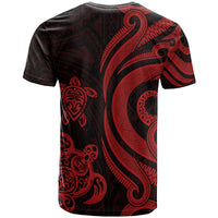 Nauru T Shirt Red Tentacle Turtle - Polynesian Pride