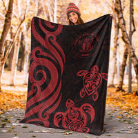 Niue Premium Blanket - Red Tentacle Turtle - Polynesian Pride