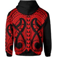 Hawaii Polynesian Hoodie In My Heart Ryan Style Red - Polynesian Pride