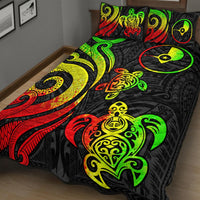 Yap Quilt Bed Set - Reggae Tentacle Turtle - Polynesian Pride