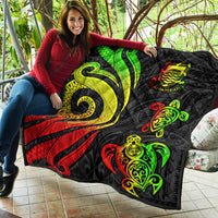 Tuvalu Premium Quilt - Reggae Tentacle Turtle - Polynesian Pride