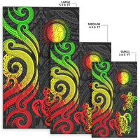 Northern Mariana Islands Area Rug - Reggae Tentacle Turtle - Polynesian Pride