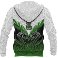 New Zealand Green Rugby Hoodie, Maori Manaia Zip up Hoodie - Polynesian Pride