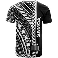 Samoa T Shirt Barcode Black Color - Polynesian Pride