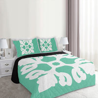 Hawaiian Royal Pattern Quilt Bed Set - Seafoarm - M1 Style - AH - Polynesian Pride