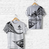Fiji Rugby T Shirt Sydney Nadroga Navosa Stallions Unique Version White LT8 Unisex White - Polynesian Pride