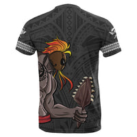 Hawaiian Islands Warrior Kakau Gray Polynesian T Shirt - Polynesian Pride