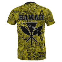 Hawaii Royal King Tatau Yellow Polynesian T Shirt - Polynesian Pride