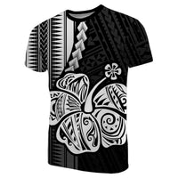 Custom Polynesian Hibiscus T Shirt Hawaiian Style No.4 LT6 Unisex White - Polynesian Pride