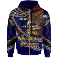 American Samoa Hoodie Custom American Samoa Eagle With Polynesian Patterns Hoodie LT10 - Polynesian Pride