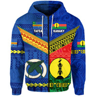 Vanuatu Tafea Province and Kanaky New Caledonia Zip Hoodie Together LT8 - Polynesian Pride
