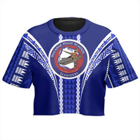 Hawaii - Waianae High Football Jersey Crop Top T-shirt - AH - Polynesian Pride