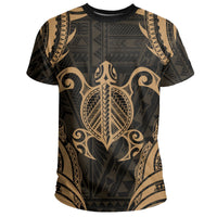 Hawaii Turtle Kanaka Polynesian T Shirt Gold - Polynesian Pride